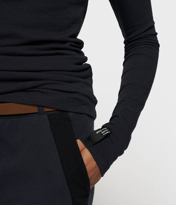 extra long sleeve tee modal | dark navy