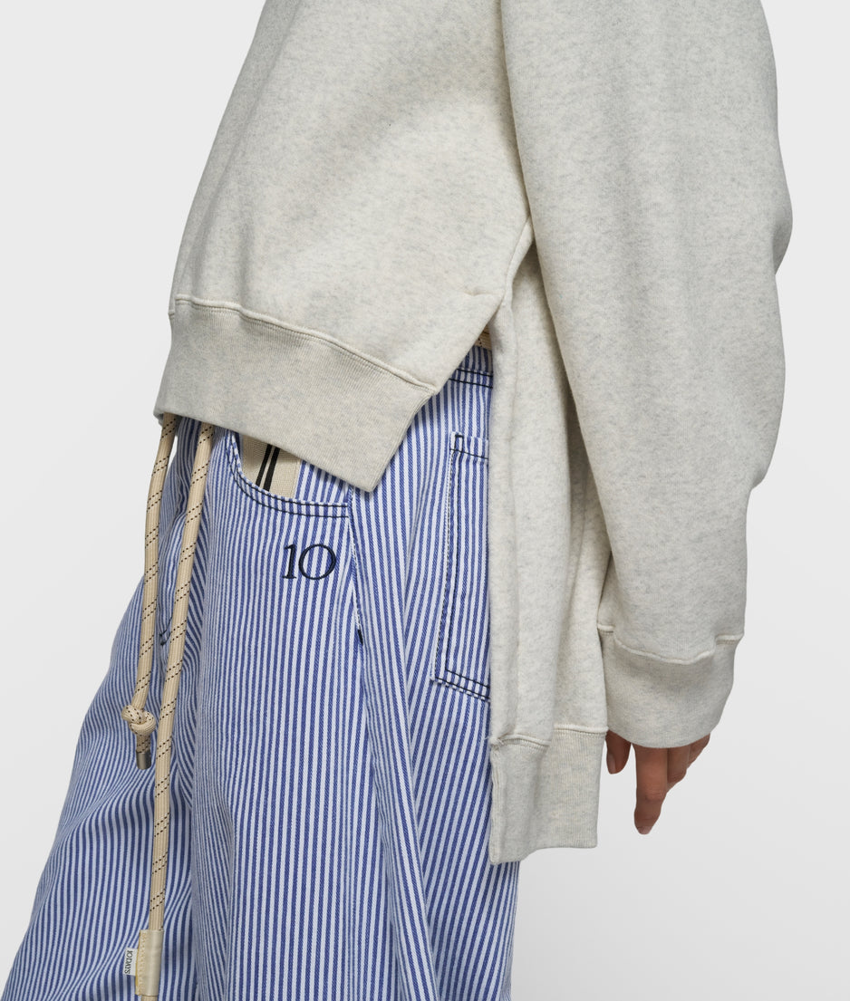 a-symmetric sweater | soft white melee