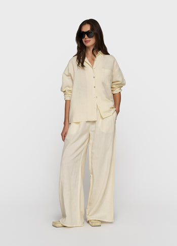 linen shirt | soft vanilla