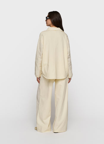 linen shirt | soft vanilla