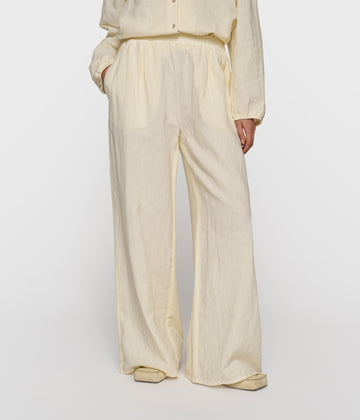 flowy pants linen | soft vanilla