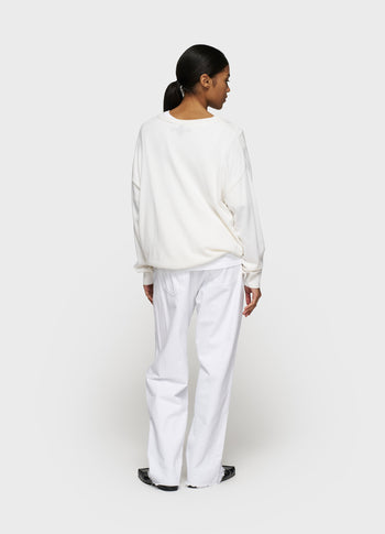 statement sweater knit | white
