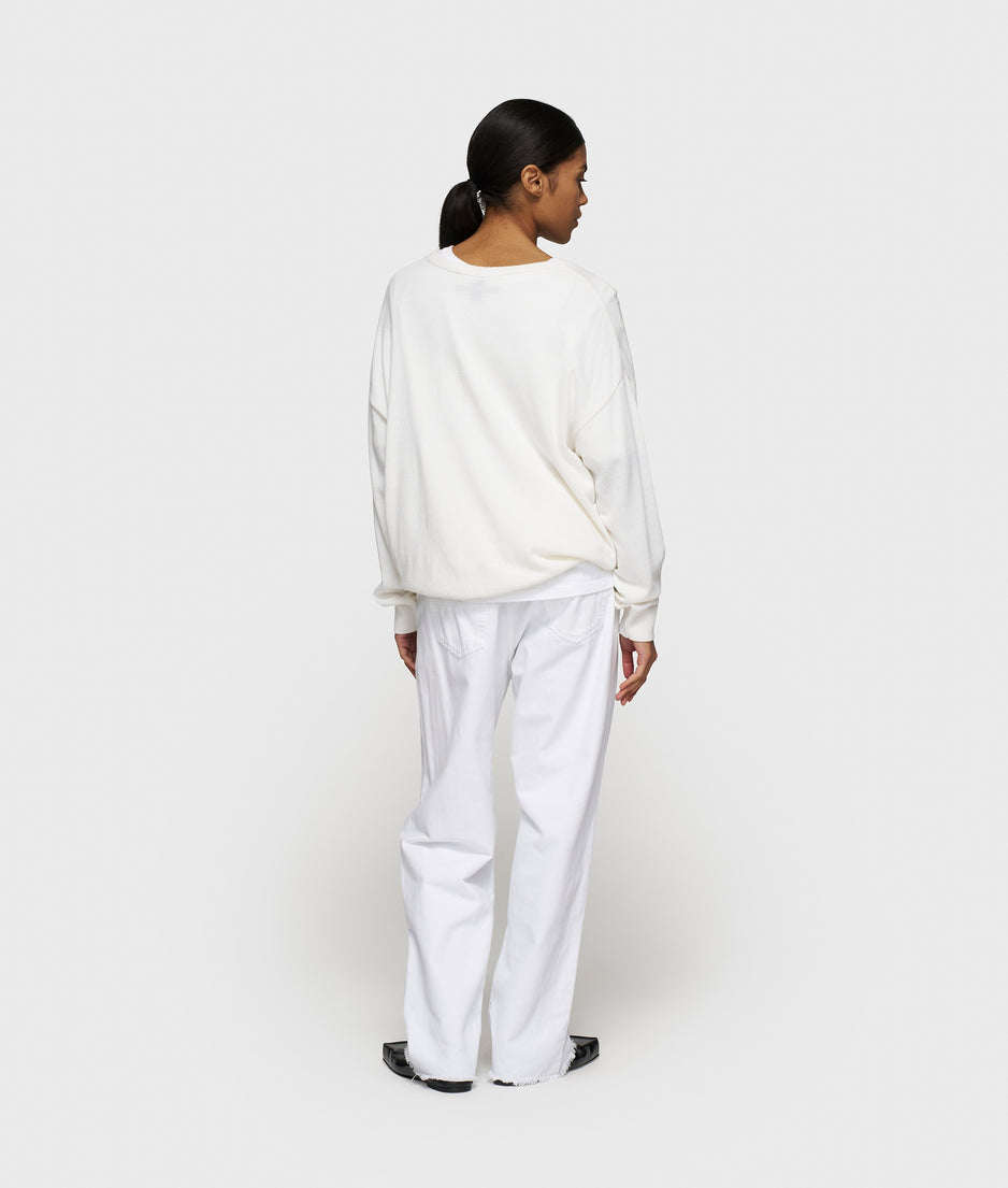 statement sweater knit | white