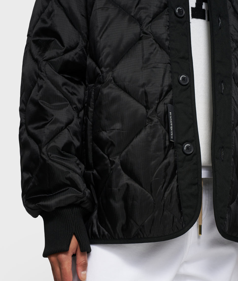light padded jacket | black