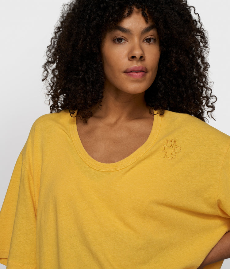 deep tee cotton linen | mango