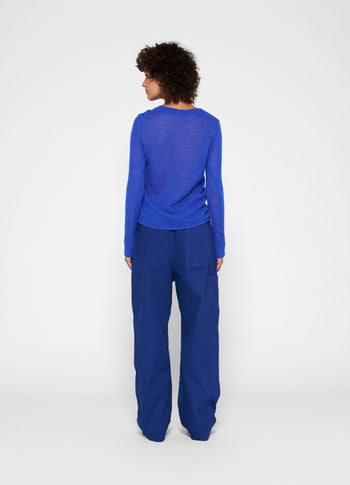 tee thin knit | electric blue
