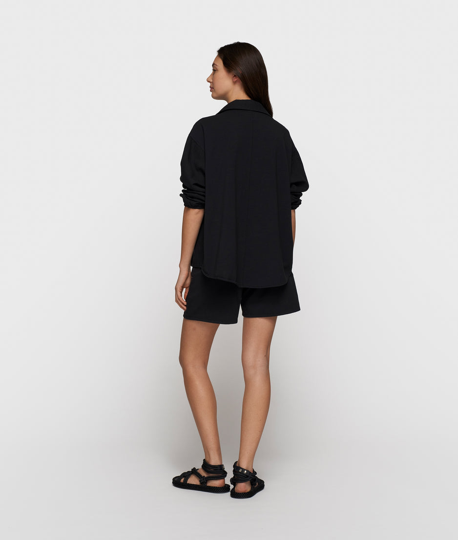 linen shirt | black