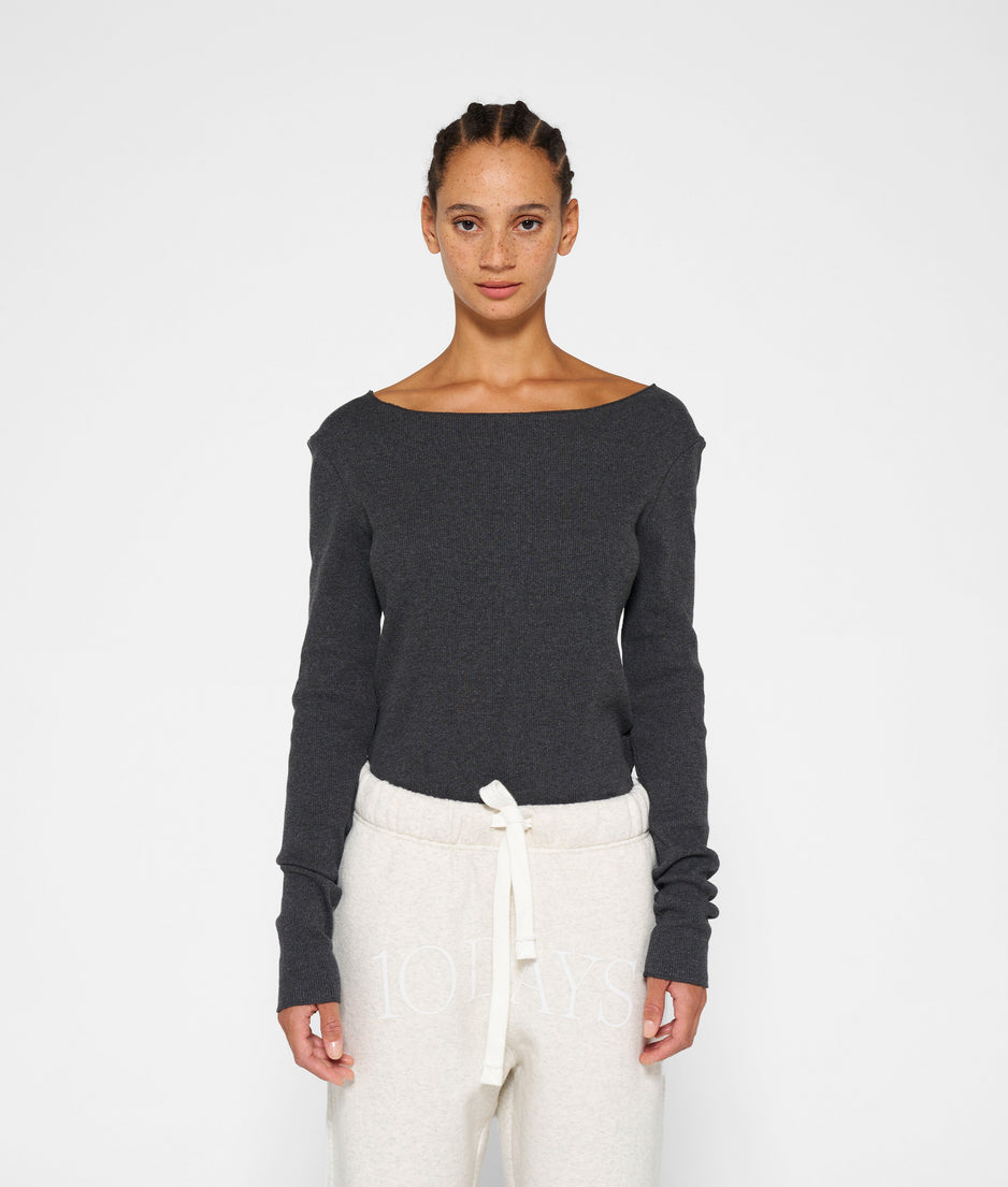 soft rib boatneck tee | antra melee