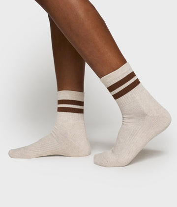 socks 2 stripes | truffle