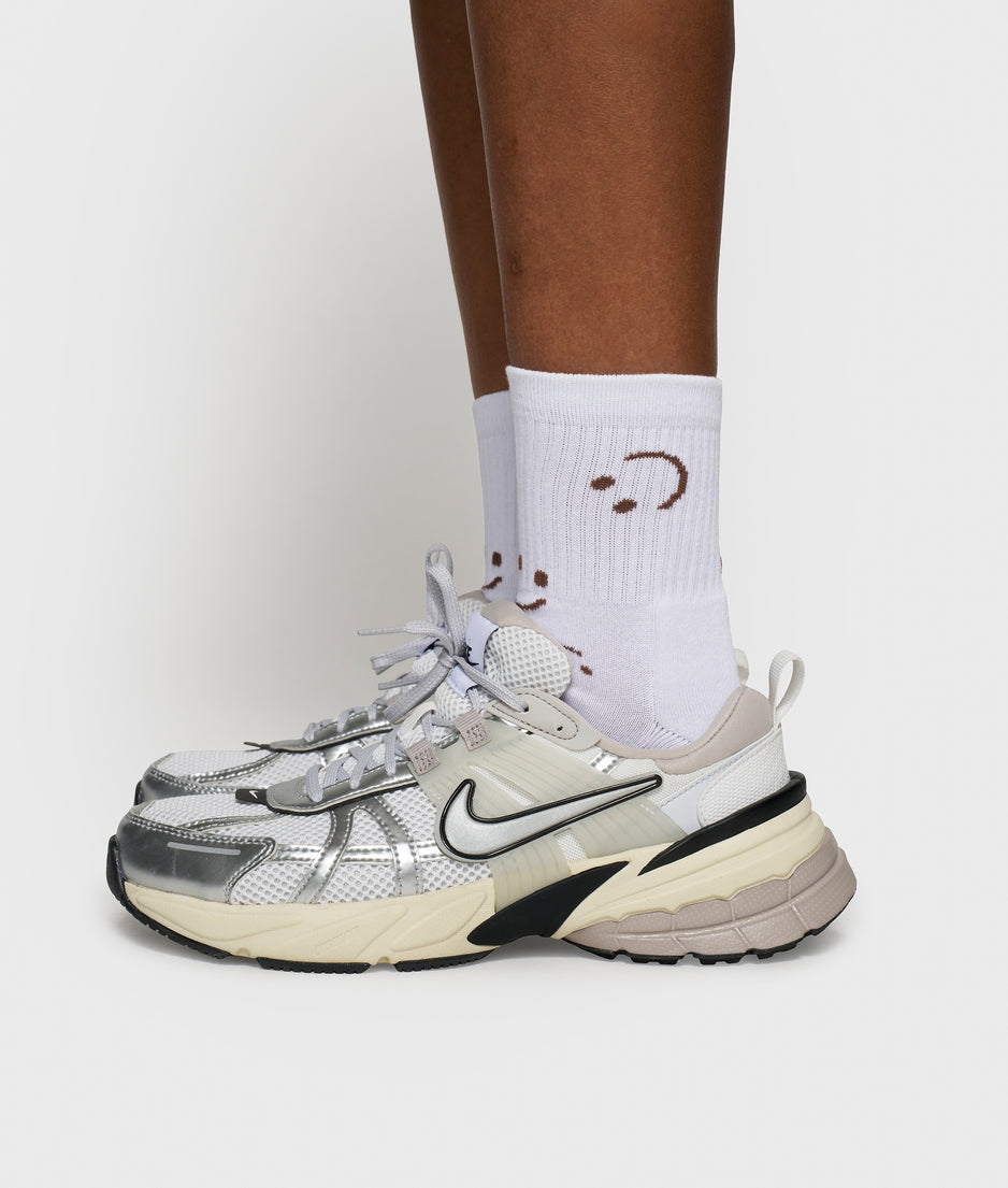 socks all-over smile | white