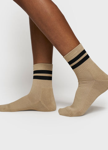 socks 2 stripes | earth
