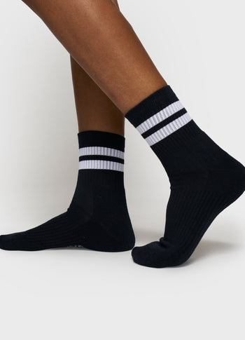 socks 2 stripes | dark navy