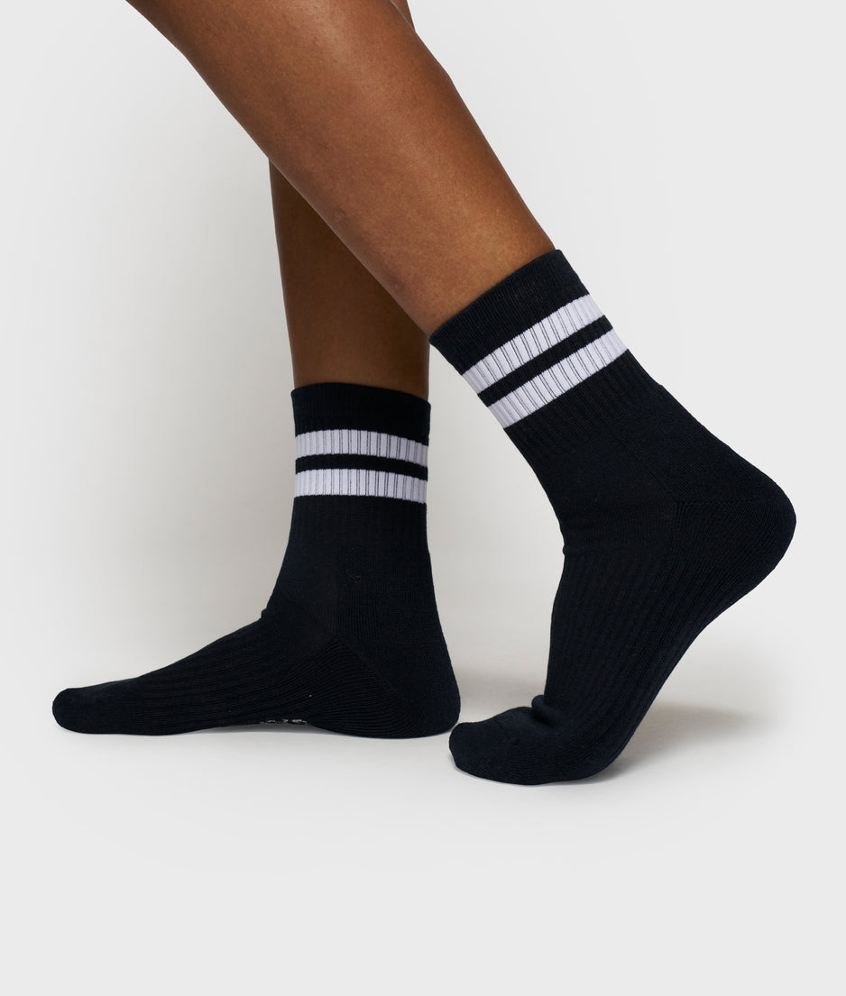socks 2 stripes | dark navy