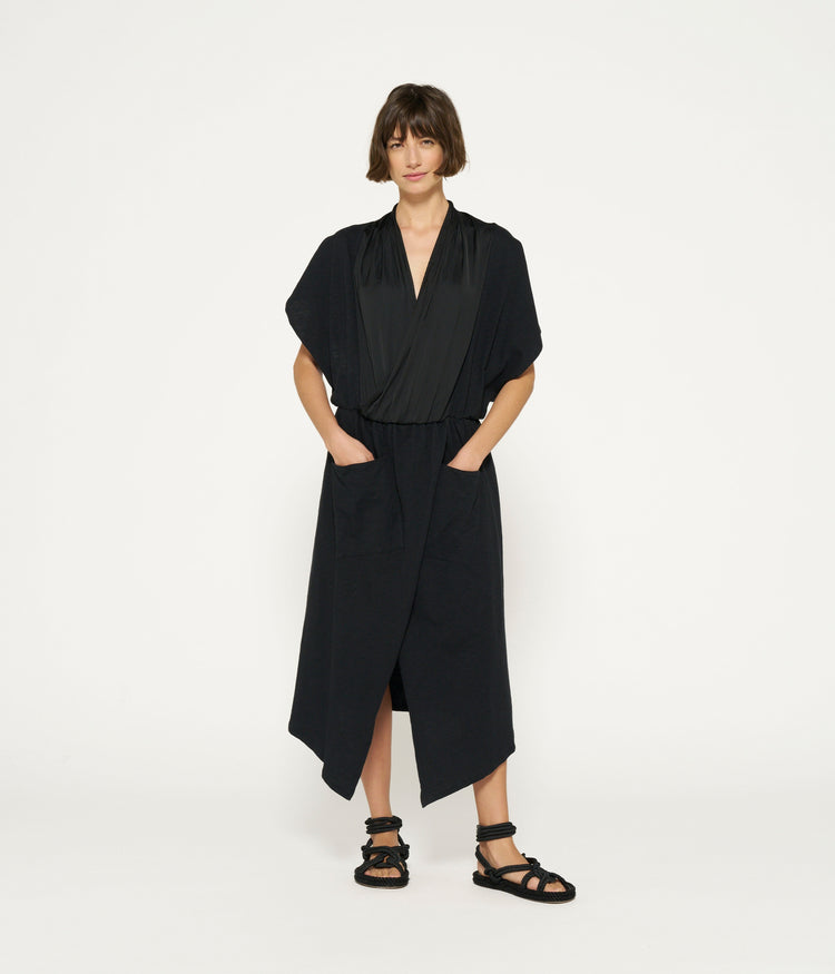 kimono dress | black