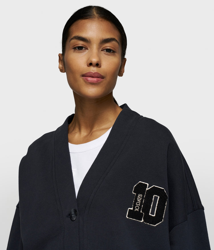 baseball cardigan 10 | dark navy
