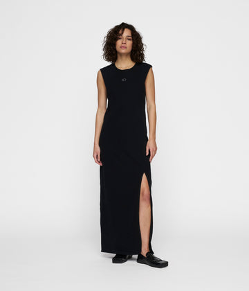easy sleeveless maxi dress | black