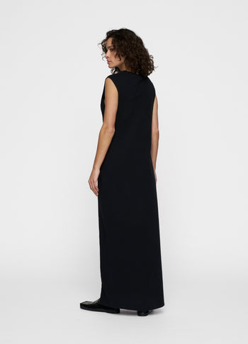 easy sleeveless maxi dress | black