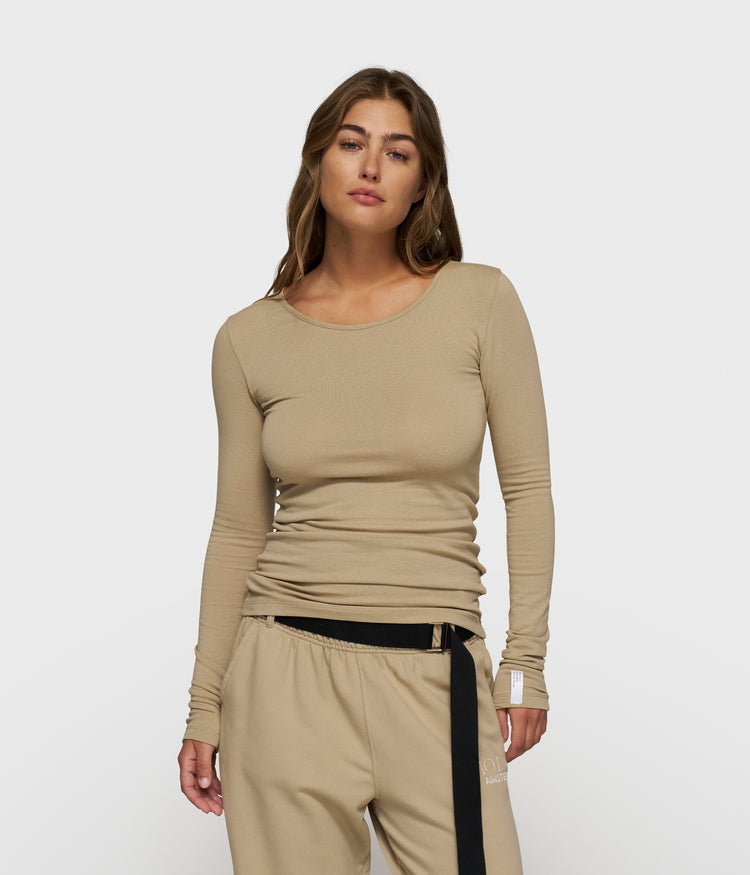 extra long sleeve tee modal | earth