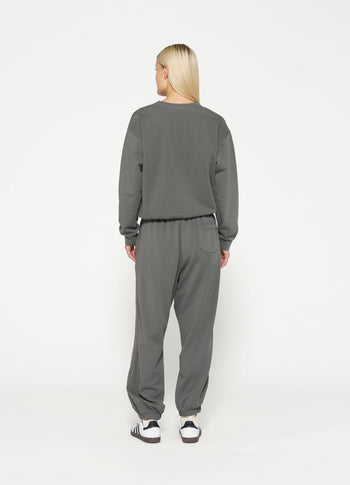 Bar jogger tape fleece | oil grey