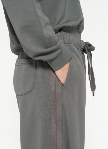 Bar jogger tape fleece | oil grey