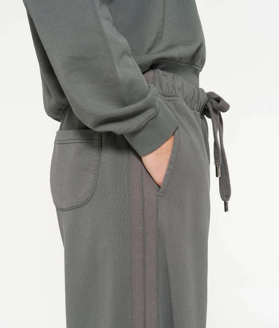 Bar jogger tape fleece | oil grey
