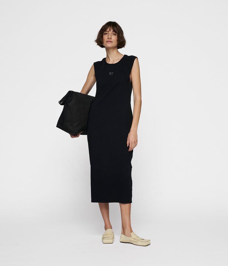 easy sleeveless dress | black