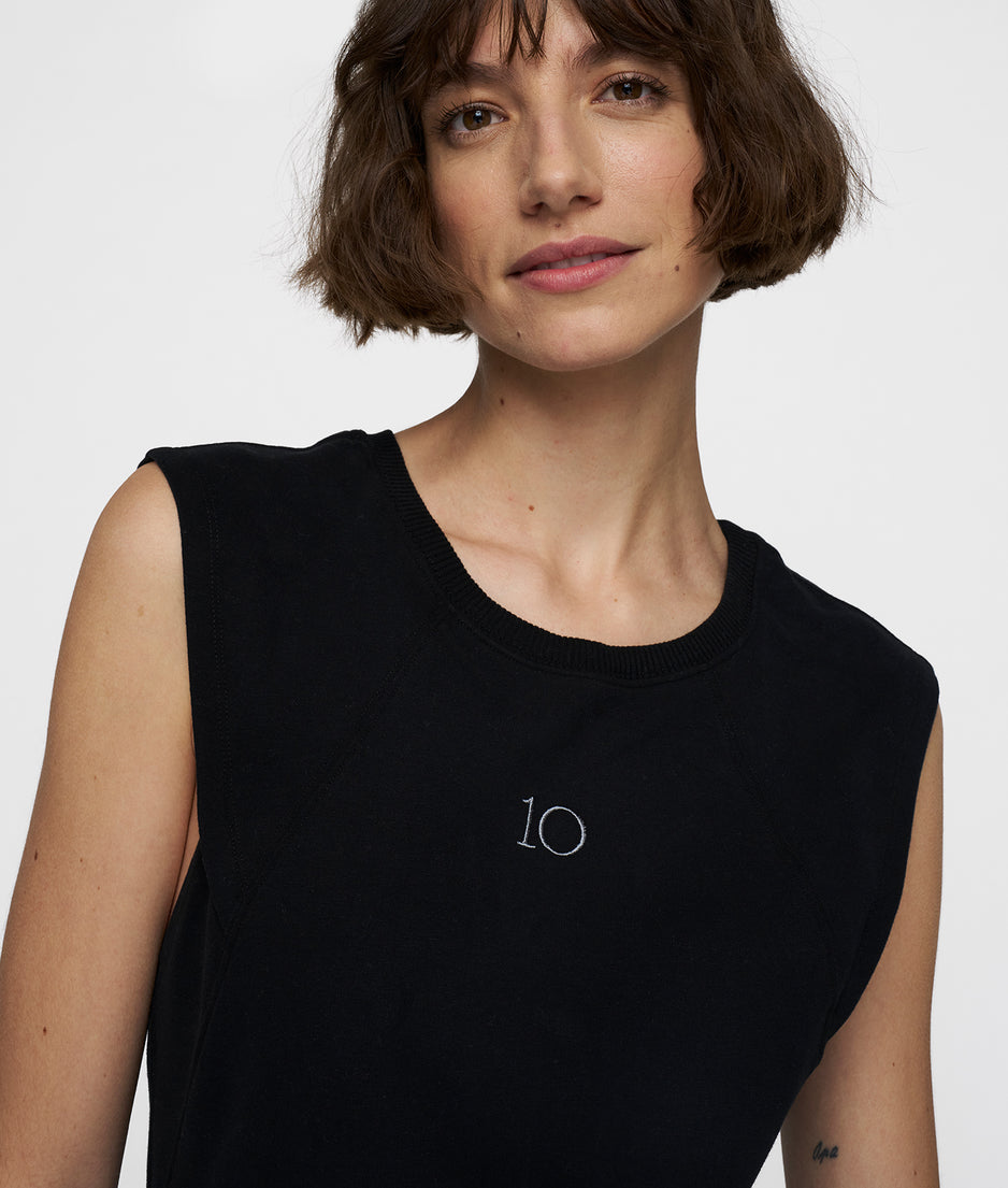 easy sleeveless dress | black