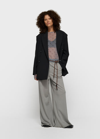 mesh long sleeve monogram | light graphite