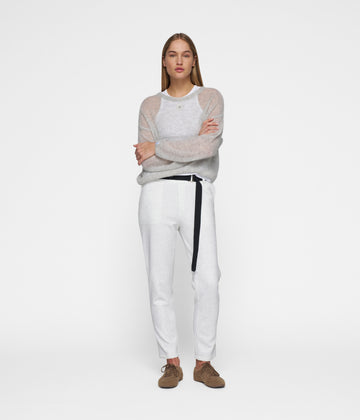 belted pants neoprene | white melee