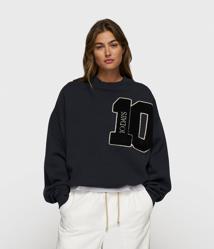baseball sweater 10 | dark navy