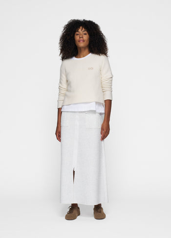 knit sweater | ecru
