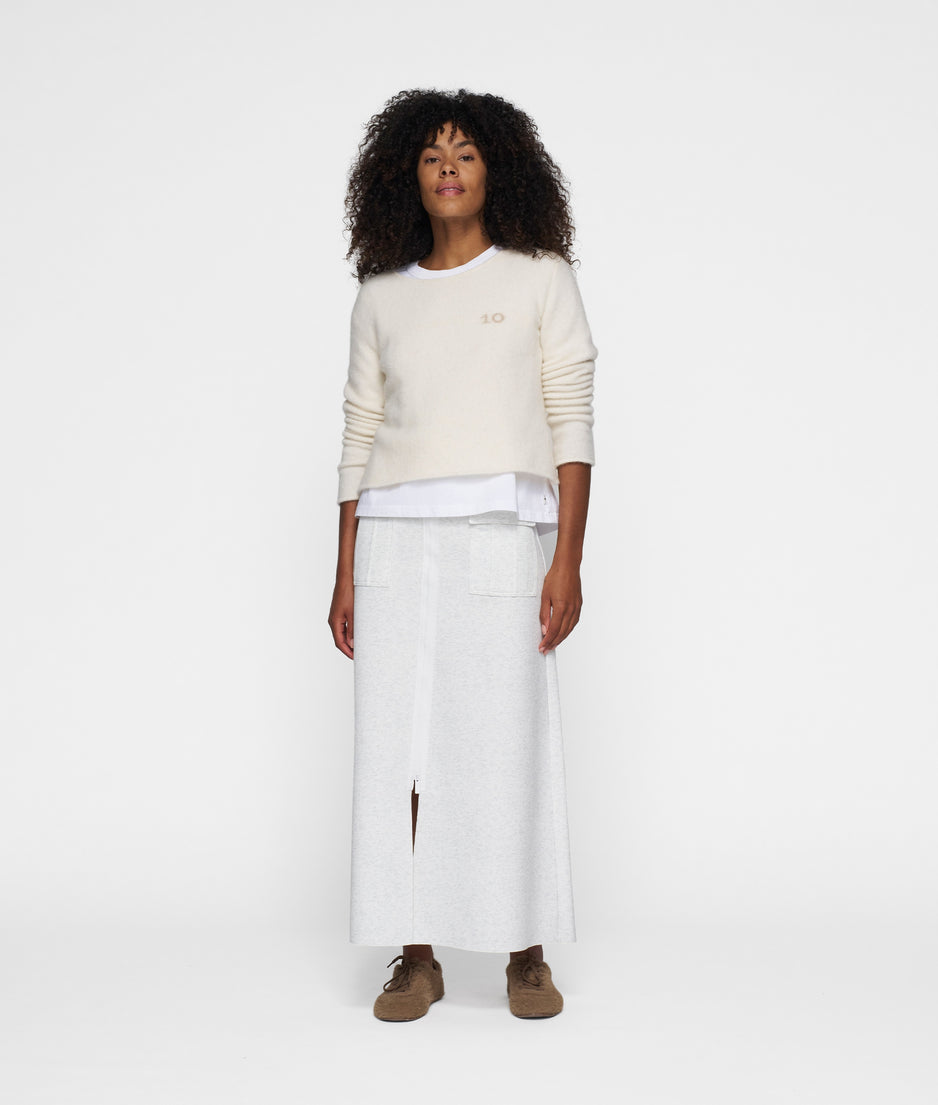 knit sweater | ecru