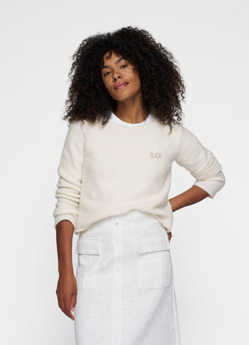 knit sweater | ecru