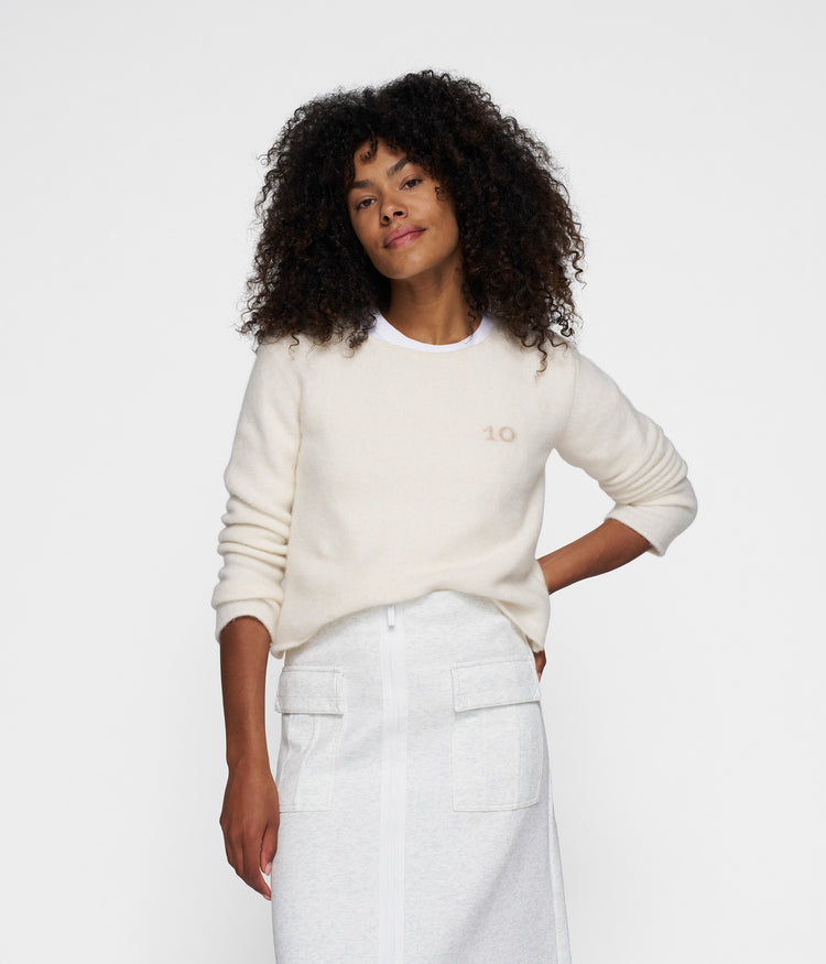 knit sweater | ecru