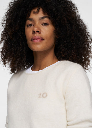 knit sweater | ecru