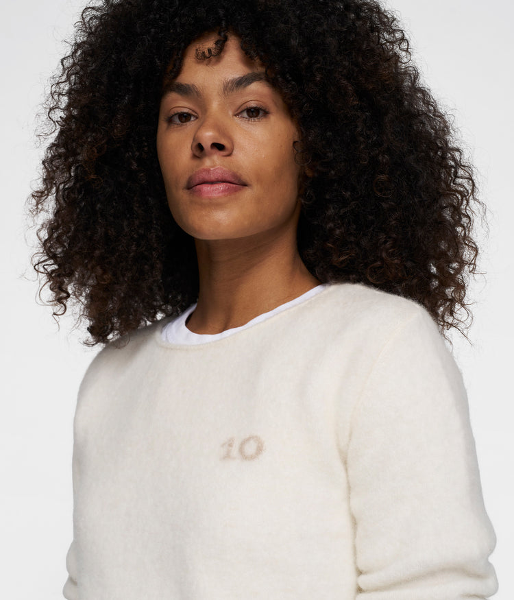 knit sweater | ecru