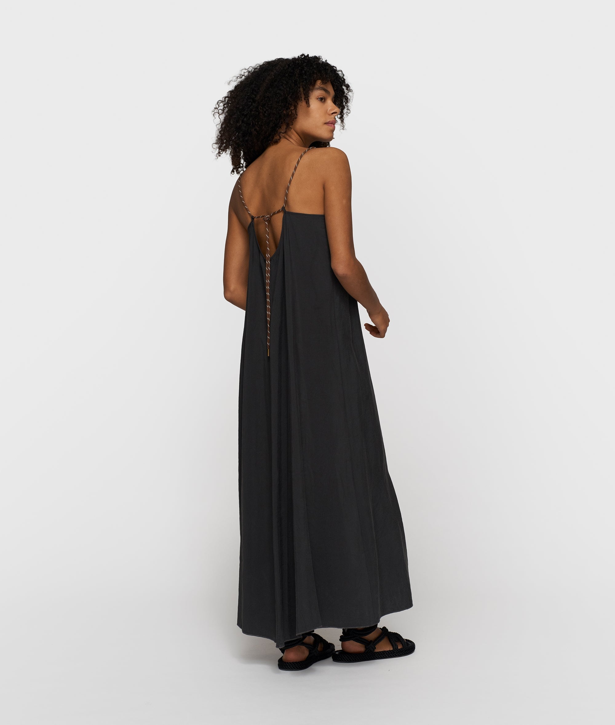 strappy dress modal | black | 10DAYS