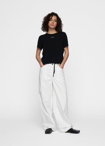 petite tee linen | black