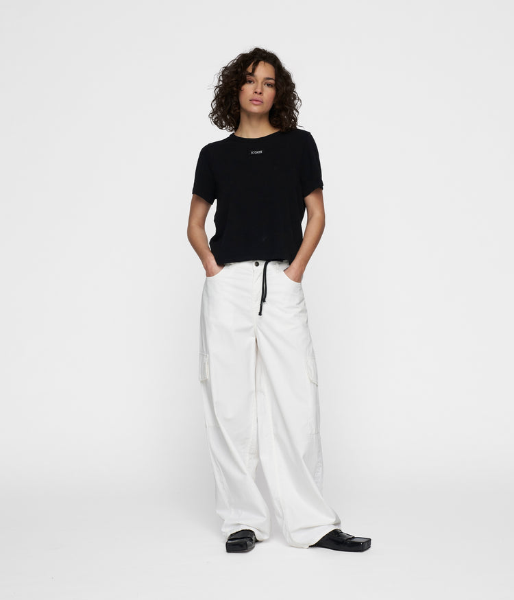 petite tee linen | black