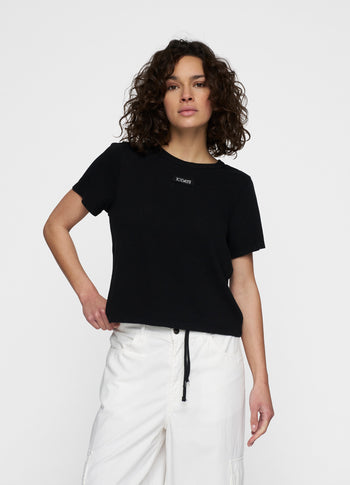 petite tee linen | black