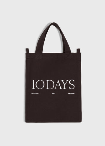 canvas 10DAYS mini shopper | chocolate