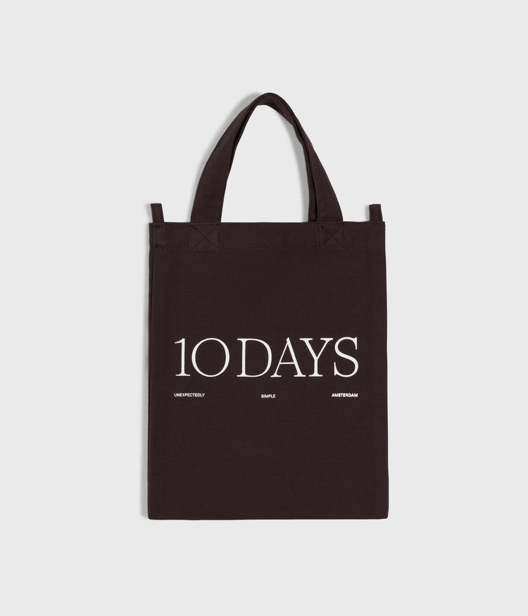 canvas 10DAYS mini shopper | chocolate