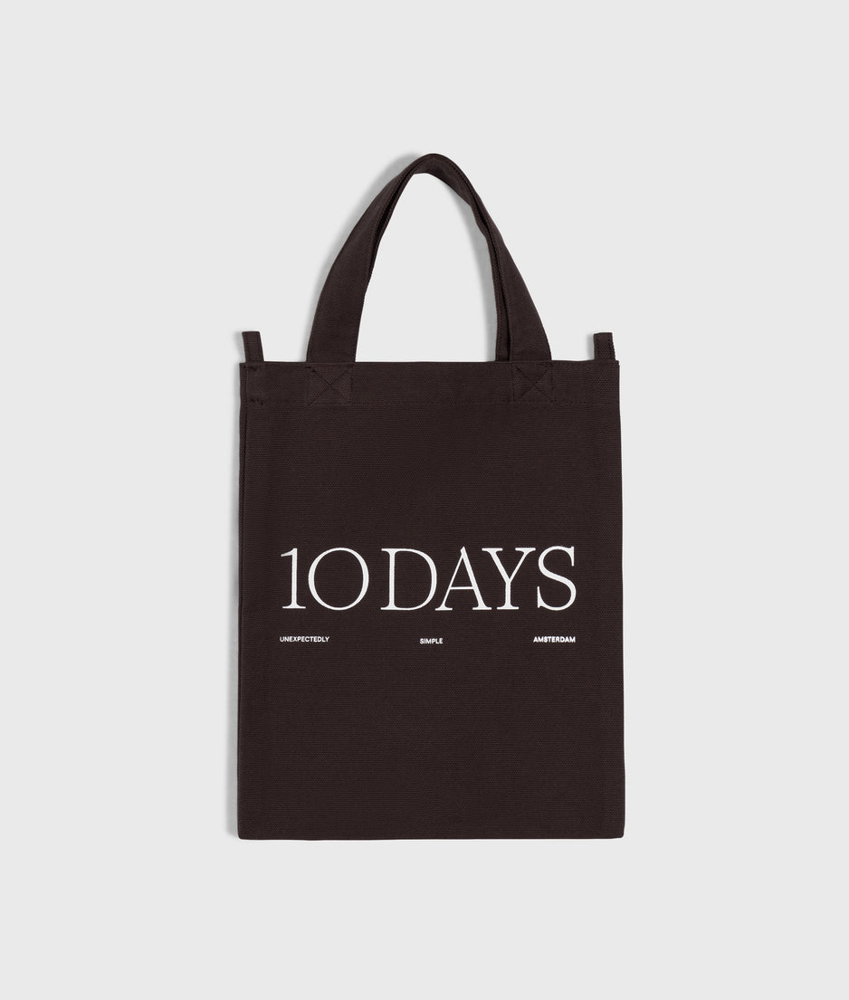 canvas 10DAYS mini shopper | chocolate