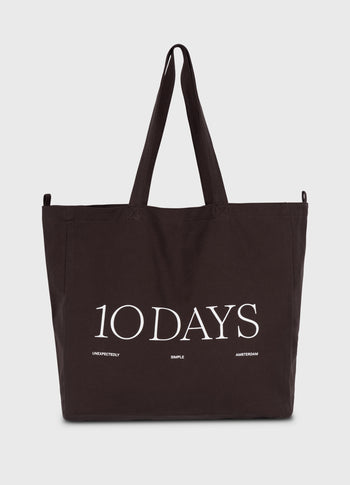 canvas 10DAYS shopper | chocolate