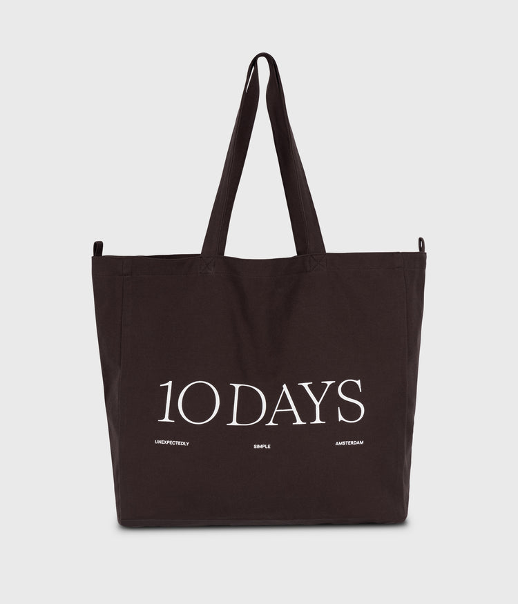 canvas 10DAYS shopper | chocolate