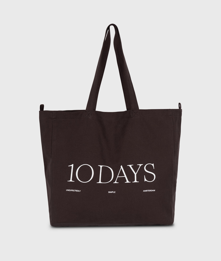 canvas 10DAYS shopper | chocolate