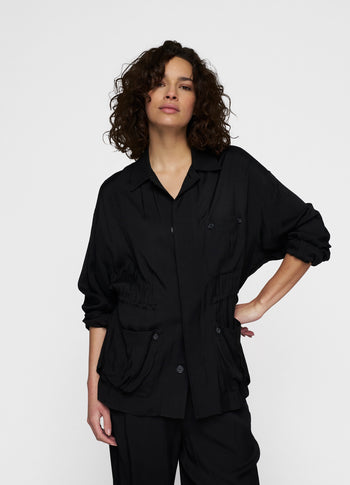 safari jacket | black