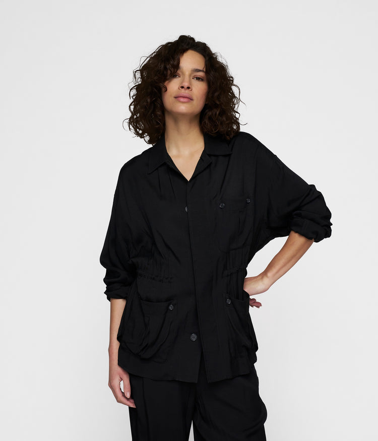 safari jacket | black