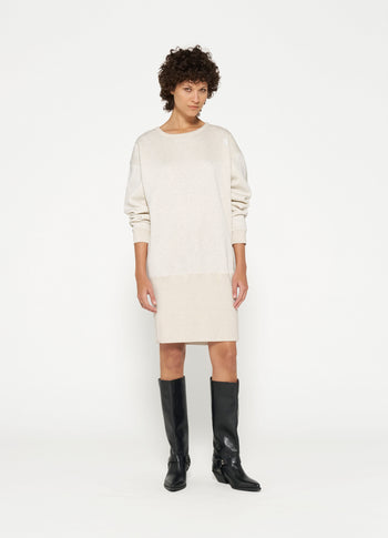 sweater dress sabbatical | soft white melee