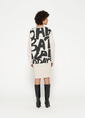 sweater dress sabbatical | soft white melee